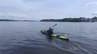Nice paddle toward Gatineau River with Rideau Falls in the Background
