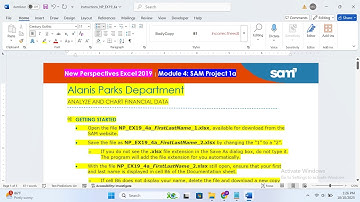 New Perspectives Excel 2019 | Module 4: SAM Project 1a | Alanis Parks Department | NP_EX19_4a