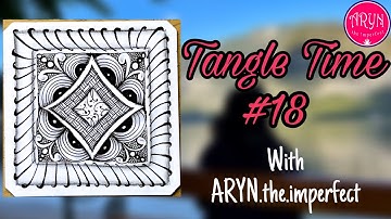 Tangle time #18 | Draw with Aryn | Keeko | Fescu | Pepper | crescent moon |Zentangle Inspired
