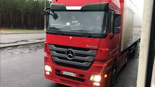 Mercedes-Benz Actros ) Готовим в кабине ) Пробую тронутся на автомате )