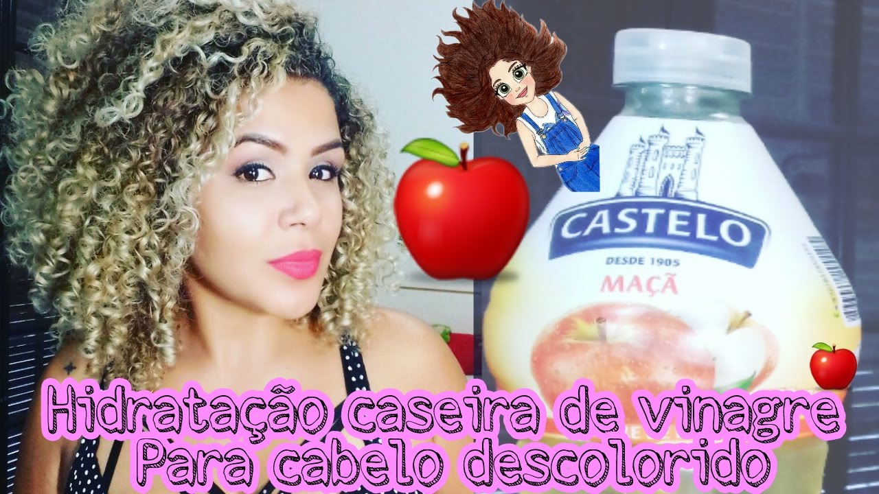 Hidratação caseira de vinagre de maçã /para cabelo descolorido#3 - YouTube
