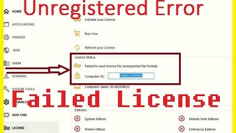 Tsplus  Unregistered  Error🔥  #Failed to Read License file (Unexpected file Format)|| Easy to Solve