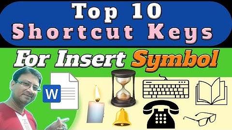 Keyboard Shortcut To Insert Symbols In Word | Shortcut Keys