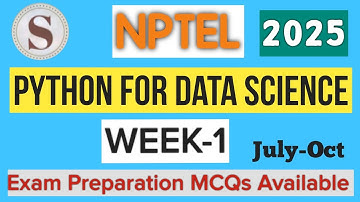 Python for Data Science Week 1 Quiz Answers | NPTEL 2025 | Assignment Solutions