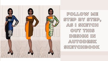 How I sketched out this gown using Autodesk sketchbook. #fashionillustration #autodesksketchbook