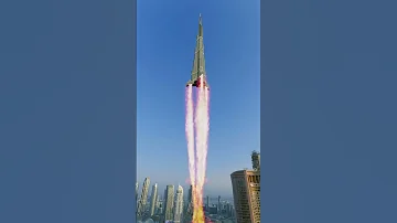 برج خليفة تحول الى صاروخ فضاء العراق 