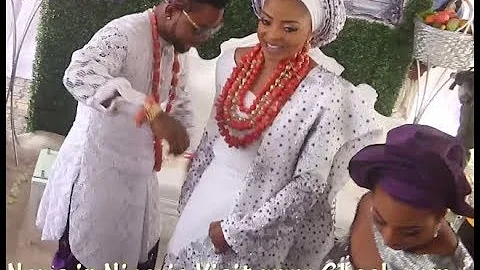 Cute Moment! Oritsefemi & His Wife, Nabila Dancing Together At Their Traditional Wedding