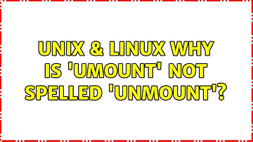 Unix & Linux: Why is 