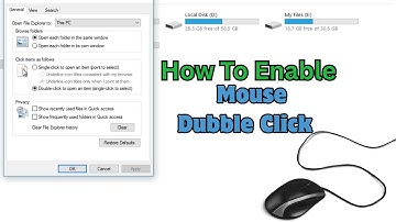 How to Enable Single or double mouse click. Mouse settings. Windows 10
