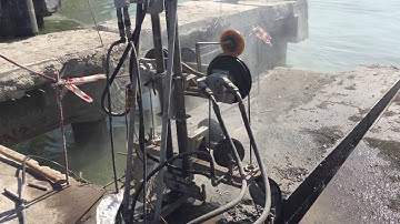 Cắt bê tông bằng máy cắt dây kim cương, khoan bê tông rút lõi