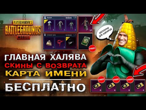 ГЛАВНАЯ ХАЛЯВА PUBG MOBILE! КАРТА СМЕНЫ ИМЕНИ БЕСПЛАТНО ПУБГ МОБАЙЛ! БЕСПЛАТНЫЕ СКИНЫ ПАБГ МОБАЙЛ!