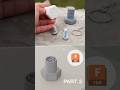 Fusion Tutorial of #3d printed bolt shaped keychain with NFC tag - timelapse   part 3 #3dprinting