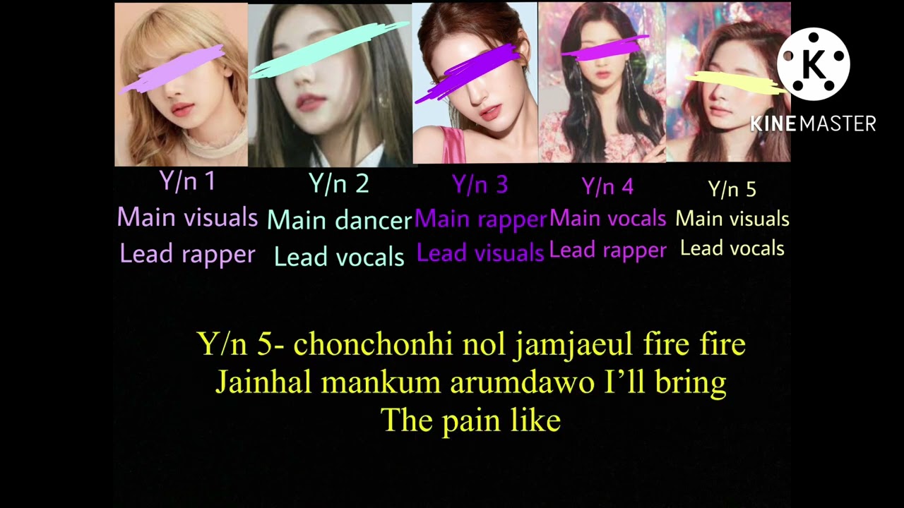 How would YOUR girl group sing pink venom 5 members + line distribution