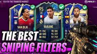 THE BEST SNIPING FILTERS IN FIFA 21!!! HOW TO MAKE 50K AN HOUR IN FIFA 21!!! FIFA 21 SNIPING FILTERS