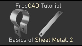 FreeCAD Tutorial | Sheet Metal Basics 2 for Begginers: Steel Bracket Model