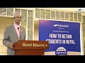 Prof dr achyut prasad wagle registrar of ku on how to retain students in nepal