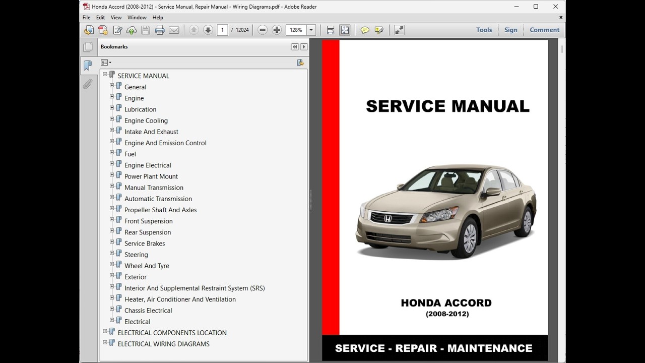 Honda Accord 2008-2012 - Workshop Service Repair Manual