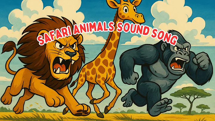 Safari Animal Sounds Song | Fun Nursery Rhyme for Kids - Learn Animal Names and Sounds