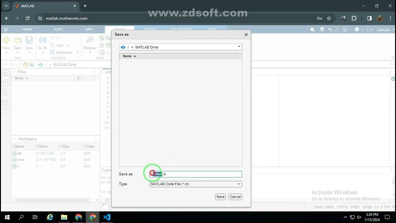 How to solve maths equation using matlab - YouTube