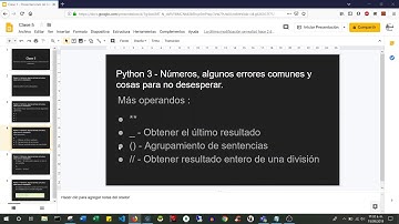 Clase 5: Python 3 | Números, algunos errores comunes y cosas para no desesperar.