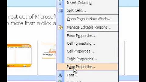 Microsoft Office FrontPage 2003 Change the background color of a Web page