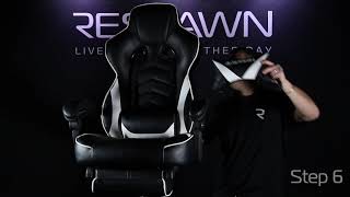 RESPAWN 110 Racing Style Gaming Chair Reclining Ergonomic Leather Chair with Footrest in Green