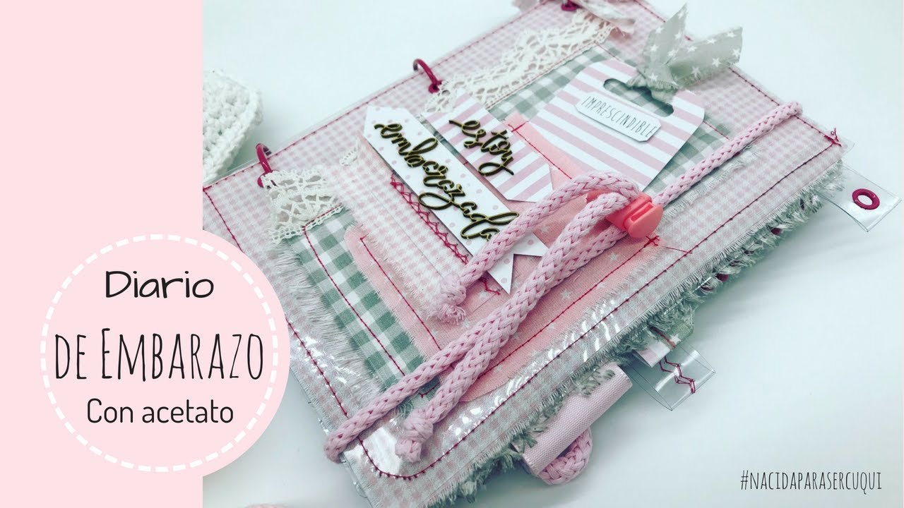Tutorial agenda de embarazo, de acetato, hojas interiores gratis scrapbook paper