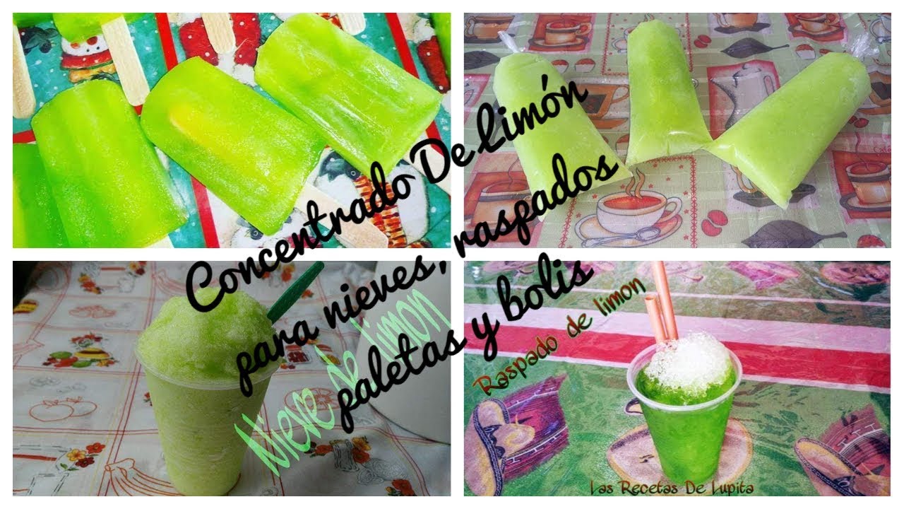 Jarabe de limón para nieve, paletas, raspados  y bolis