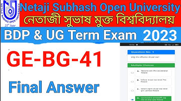 Nsou GE-BG-41 Assignment Answer