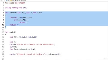 120  Program for linear search using function