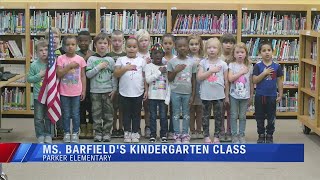 The Daily Pledge: Ms. Barfield's Kindergarten Class