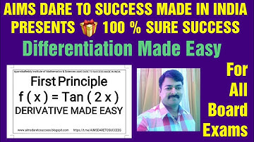 1#DIFFERENTIATION_FIRST_PRINCIPLE_OF_Tan_2x Find the derivative of Tan 2x by using First Principle