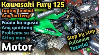 Fury 125 / Laging lowbat ang battery / Paano ayusn ang ganitong problema,Fullwave tutorial/ Basic