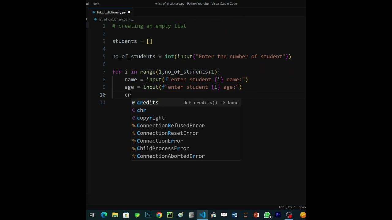 List Of Dictionary In Python Python Shorts python Programming list-of-dictionary-in-python-python-shorts-python-programming