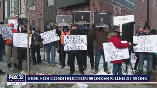 Vigil for construction worker killed at work