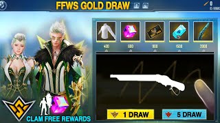 FFWS GOLD DRAW EVENT CLAIM FREE GUN SKIN | FFWS CALENDAR |UPCOMING EVENT IN FF | FREE FIRE NEW EVENT
