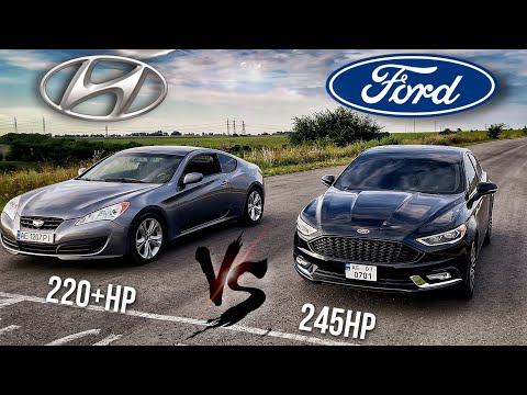Ford Fusion 2.0t awd VS Hyundai Genesis 2.0t rwd | ЗАРУБА до последнего!