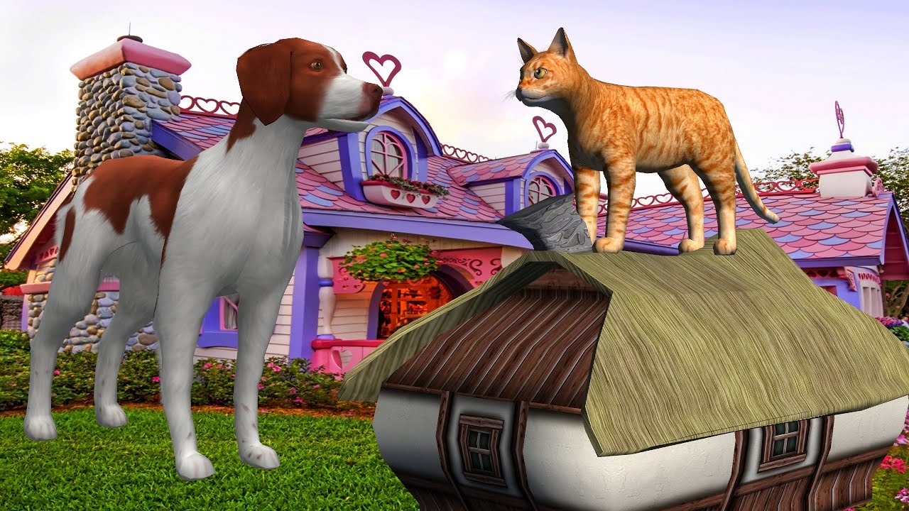 The Dog Says Bow Bow The Cat Says Meow Meow Song Animation Animal