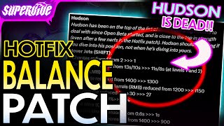 *NEW* BALANCE HOTFIX PATCH NOTES 12/8!! HUDSON NERFS + INVIS NERFS || SUPERVIVE NEWS