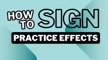Practice Effects  - How to Sign Applied Behavior Analysis ABA Vocab in American Sign Language ASL