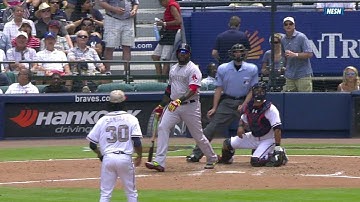 BOS@ATL: Papi ties the game with a three-run blast