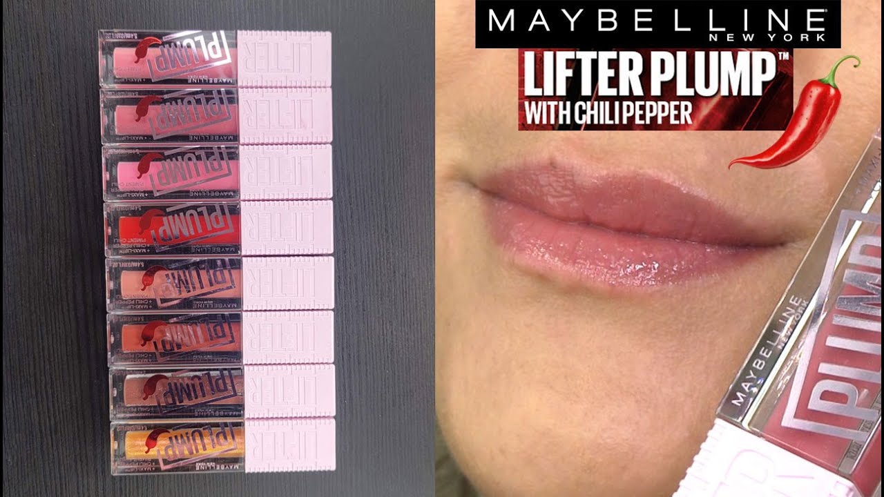 Maybelline Lifter PLUMP Glosses 🌶️ SWATCHES & REVIEW - YouTube