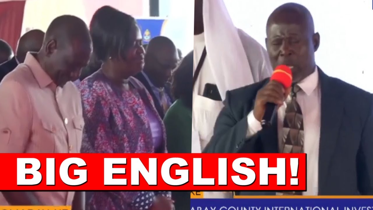 BIG ENGLISH! Drama as Luo pastor makes Ruto laugh in the middle of prayers with his big English!