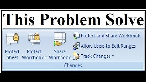 Excel Me Review Tab Me Changes Block Option Se Kya Hota Hai Or Option  Ko Kaise Use Karte Hai??