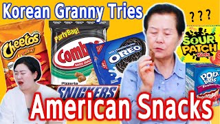 Korean in her 70s tries American Snacks for the first time