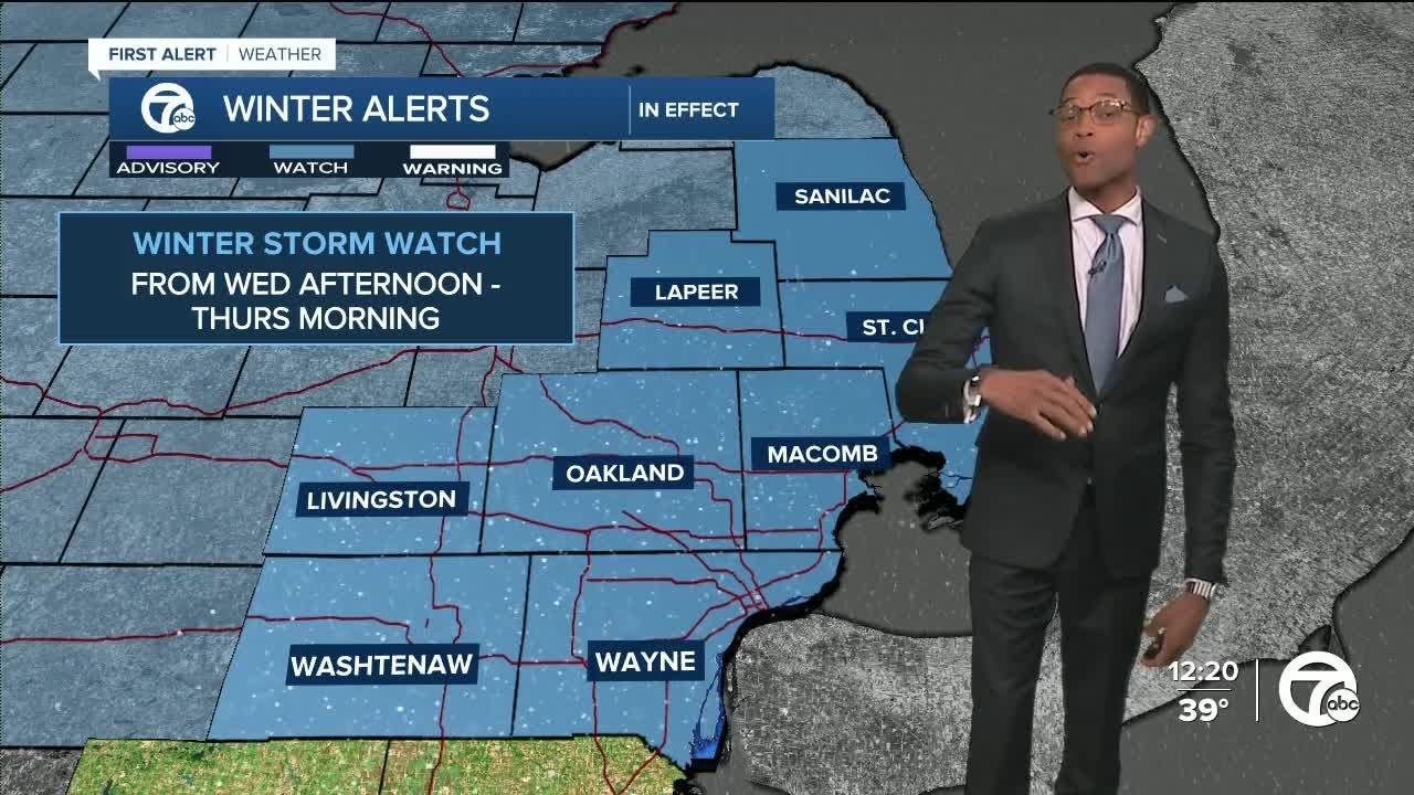 Winter storm closing in on Metro Detroit - YouTube