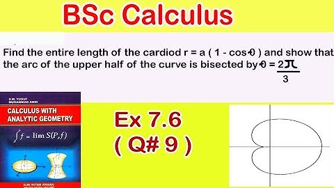 Bsc Calculus ||Ex 7.6( Q.No 9 ) || Arc length of Cardiod | Calculus By SM Yusuf
