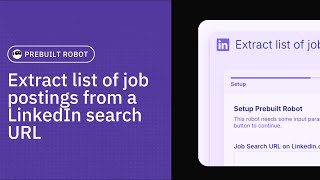 Extract list of job postings from a LinkedIn search URL