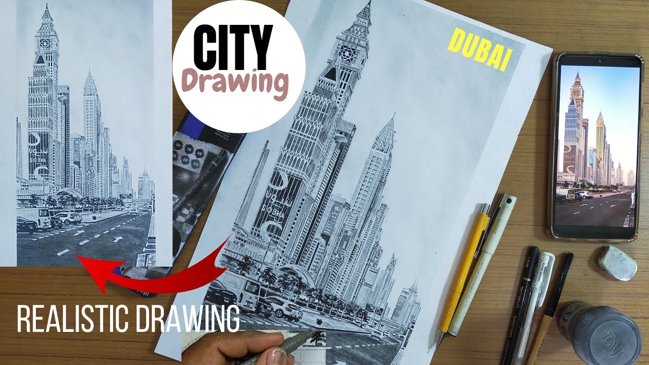Vector Hand Drawing Panoramic Dubai Royalty Free SVG Cliparts Vectors  And Stock Illustration Image 50942050