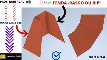 Aula 690 - Modelamento do Cone aplicando o Comando Rasgo em Sheet Metal no Inventor 2024